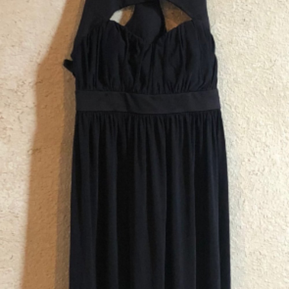 Topshop Black Mini Dress Size 6 keyhole bodice Empire waist Grecian LNWOT